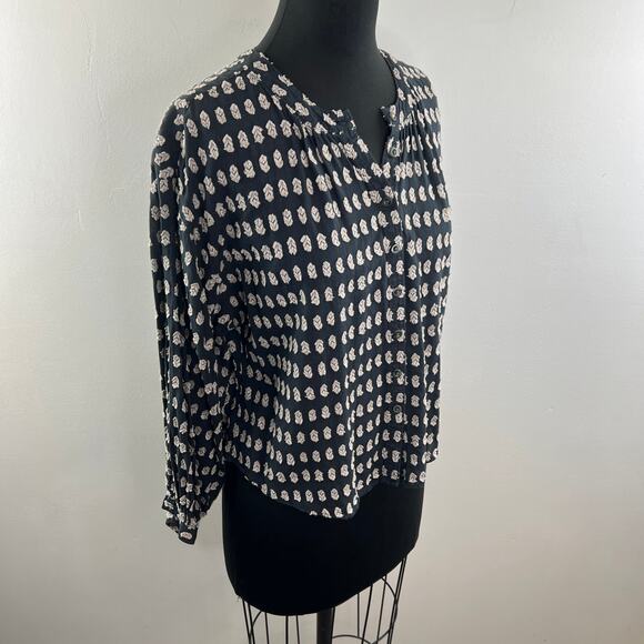 Pilcro by Anthropologie The Tavi Textured Button-Down Shirt Top Size Petite XS - Picture 5 of 9